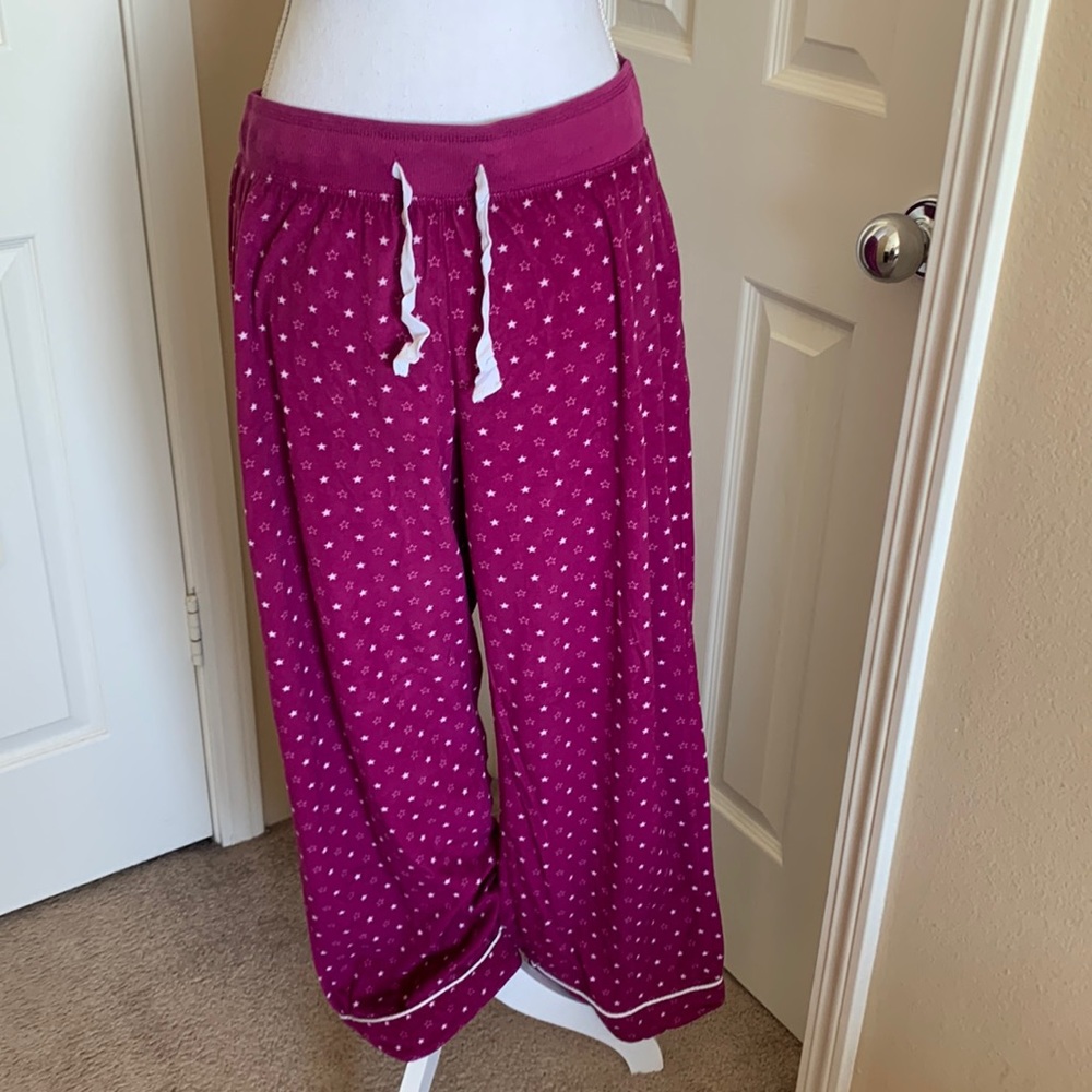 Nautical purple star large pajama pants